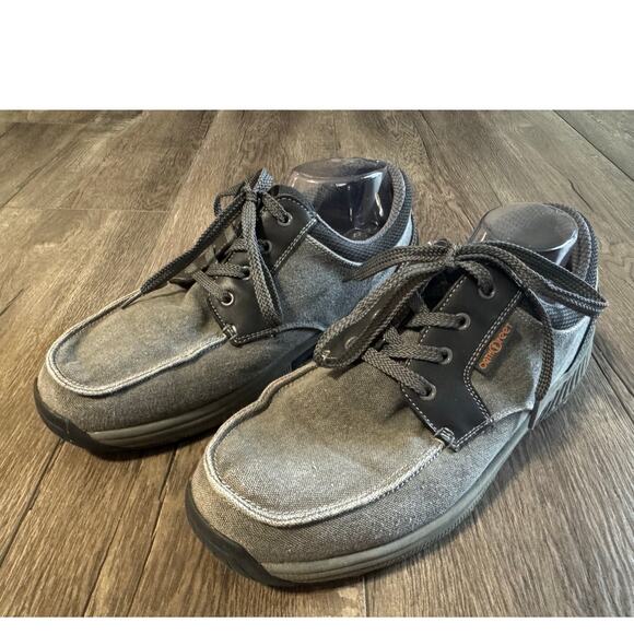 Orthofeet Porto Canvas Gray Shoes Size 11.5 Wide - Picture 2 of 8